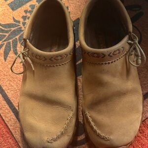 Teva Women's Tan Leather Moccasin Slip-Ons